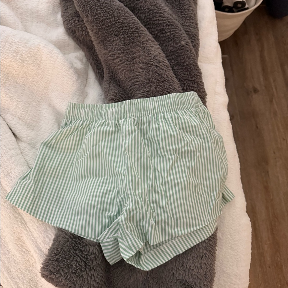 Princess Polly Mint Striped Shorts
